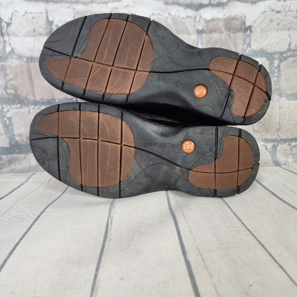 Clark's Unstructured Leather Slip On Loafers Black Size 10M - Picture 12 of 15